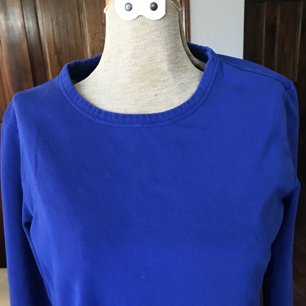 Macy’s Style & Co Cobalt Blue Long Sleeve Tee, M - Picture 2 of 6
